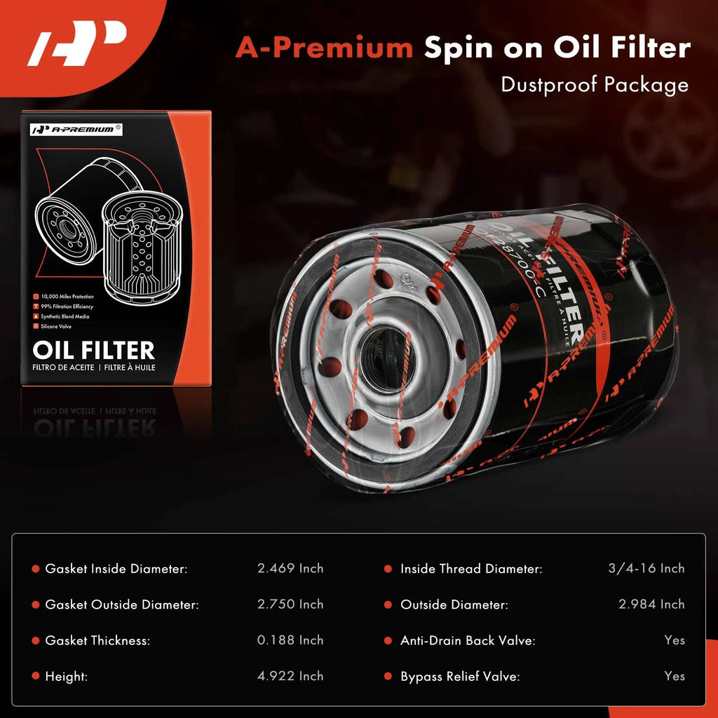 2X Engine Oil Filter for Volkswagen Jetta (1980-2005, 2011-2015)
