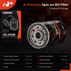 2X Engine Oil Filter for Volkswagen Jetta (1980-2005, 2011-2015)