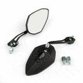 Universal 8mm 10mm Motorcycle Rear View Side Mirrors Black