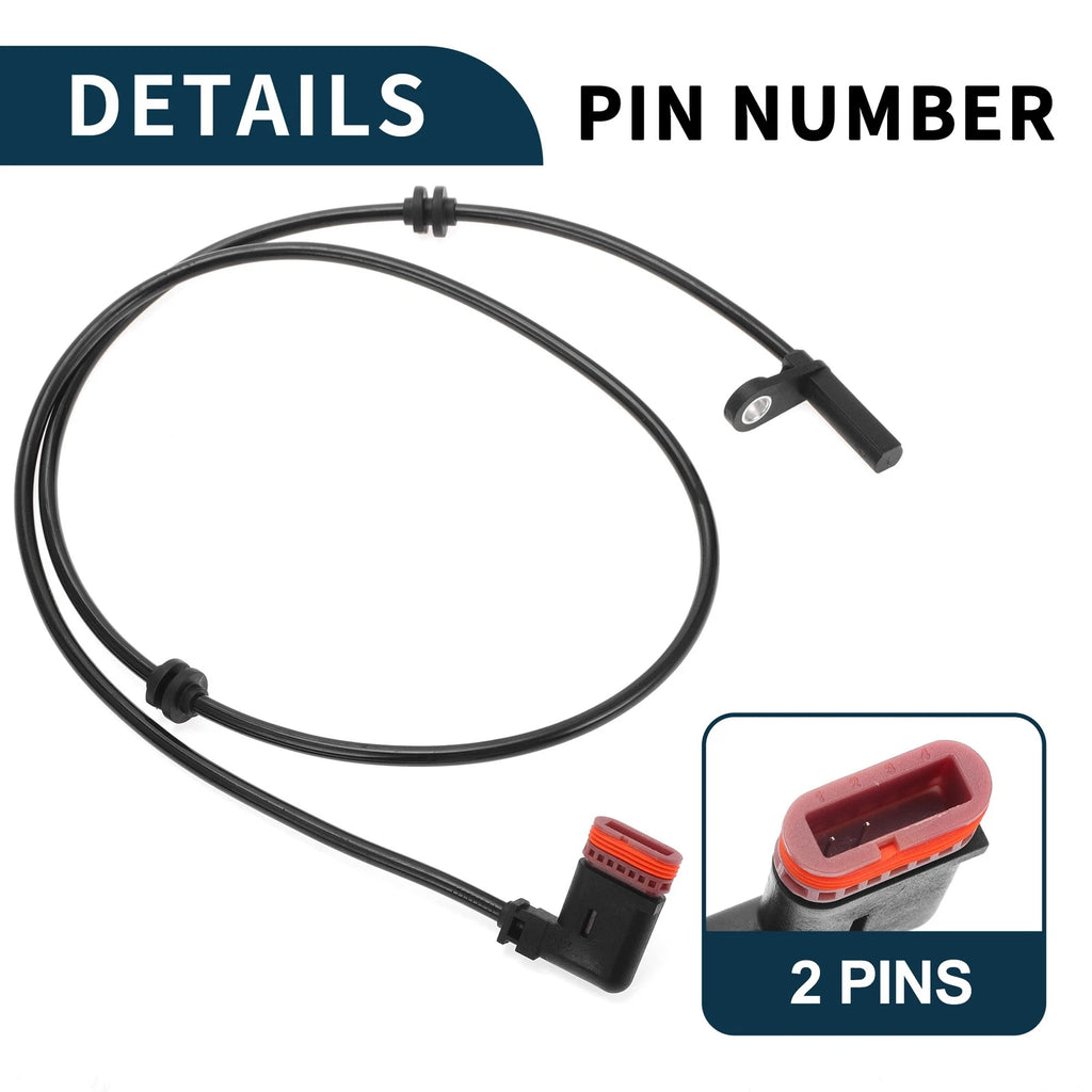 2pcs Rear Side ABS Wheel Speed Sensor for Mercedes-Benz C250 (2012–2015) No.A2049050100
