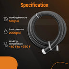 5Ft Nylon Braided Stainless Steel Fuel Hose for Universal Applications