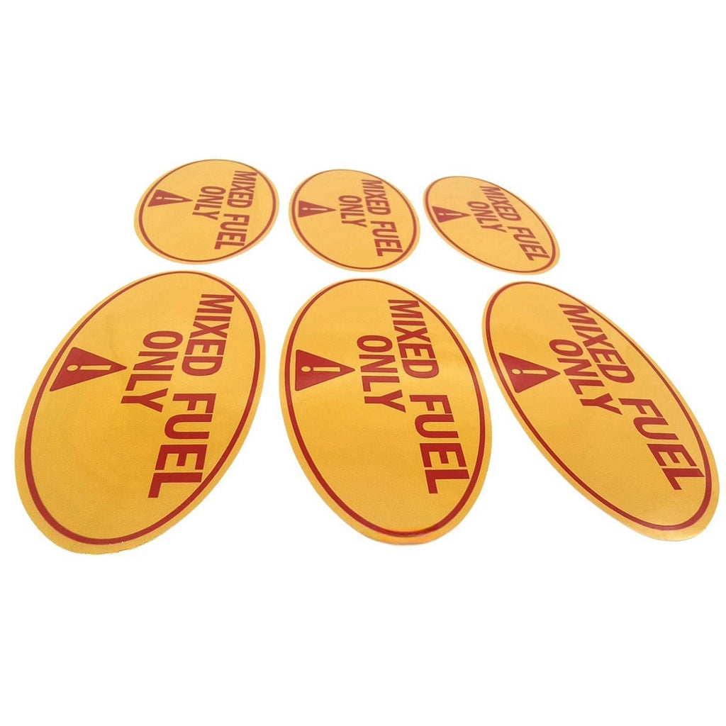 Mixed Fuel Only Sticker for Universal Use (Weather Proof)