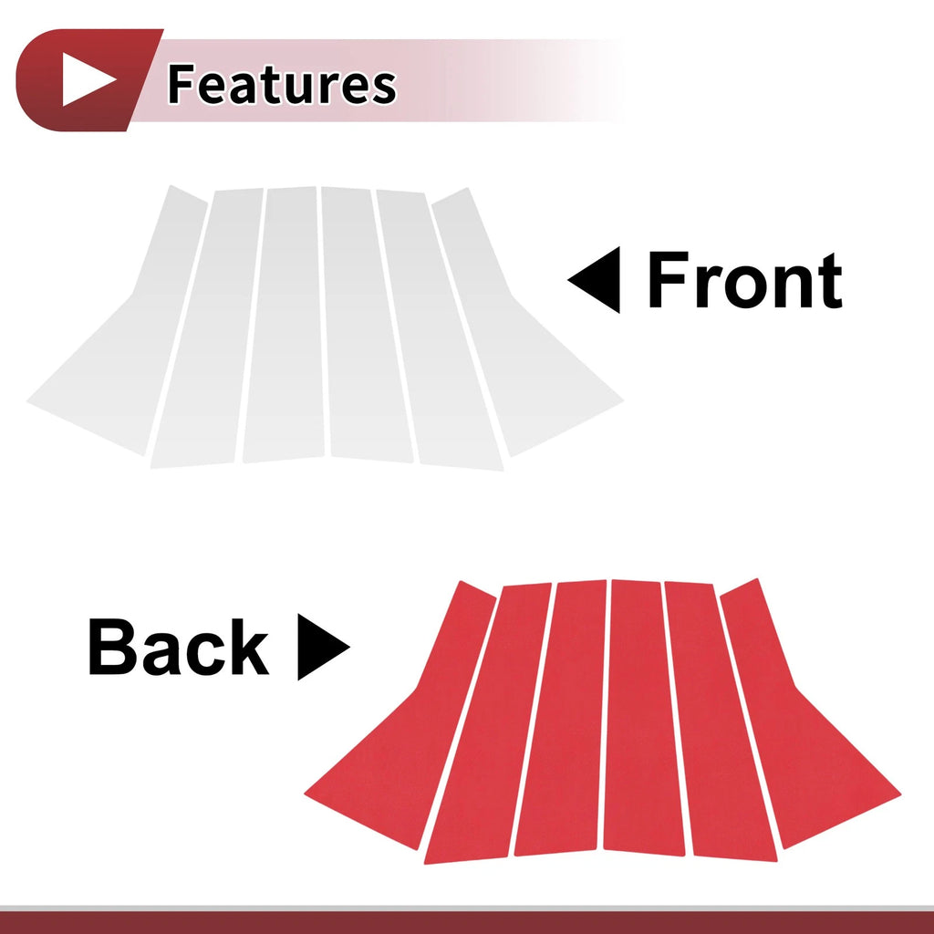 Door Pillar Window Trim for Nissan Pathfinder (Silver Tone, Front Rear, Left Right)