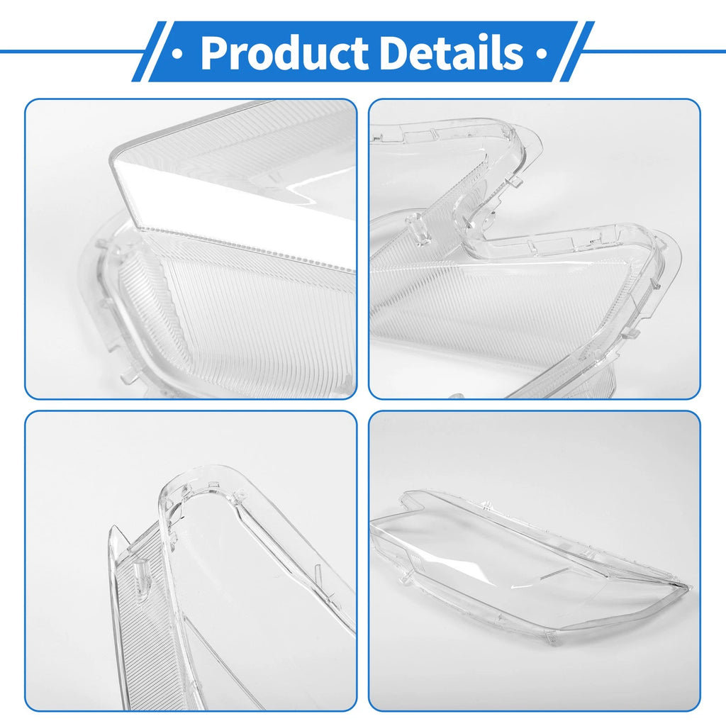 1 Pcs Headlight Lens Cover for Honda CR-V (2015–2016) PC Clear