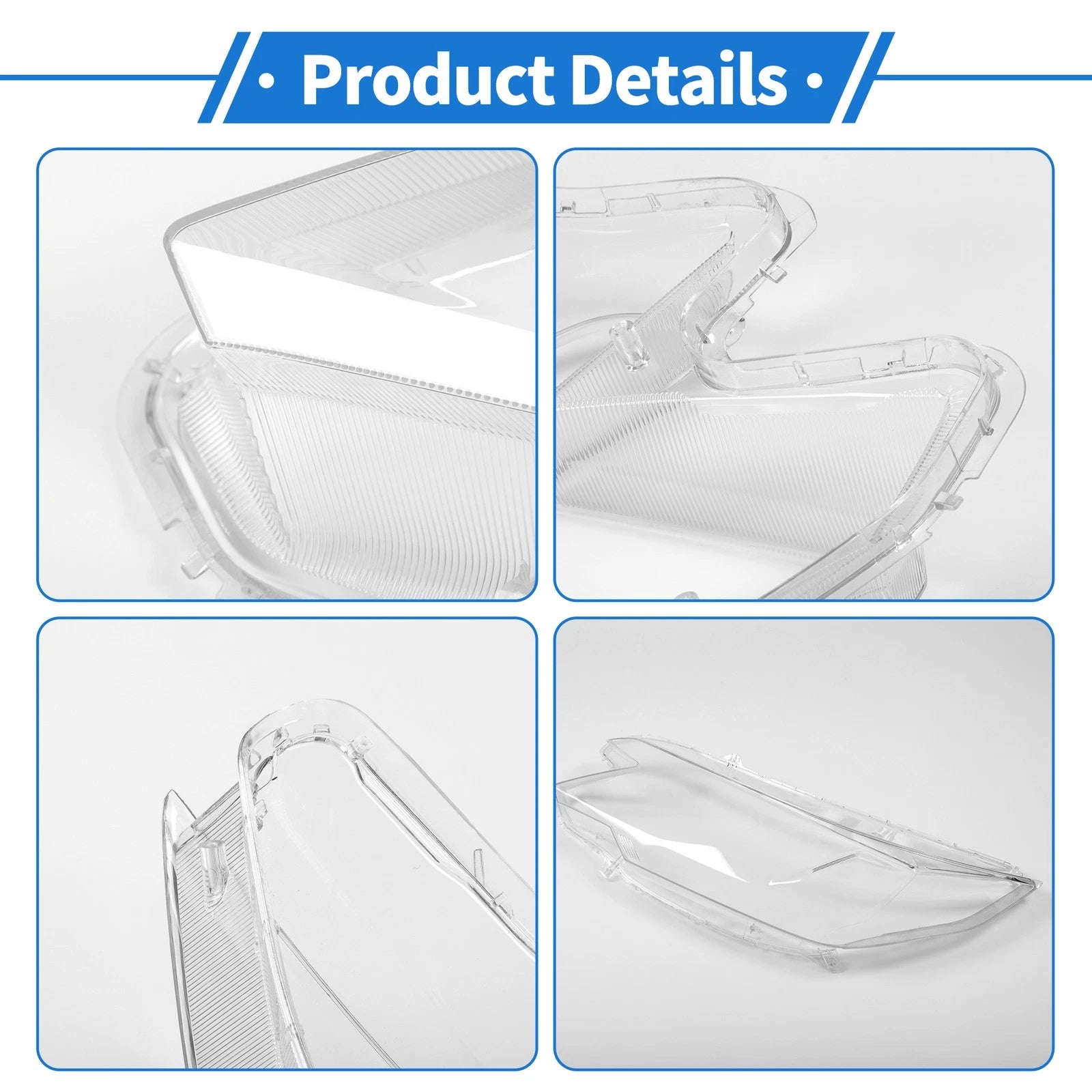 1 Pcs Headlight Lens Cover for Honda CR-V (2015–2016) PC Clear