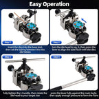 Brake Line Flaring Tool Kit for 3/16", 1/4", 5/16", 3/8" (Single Bubble, Double Flare)