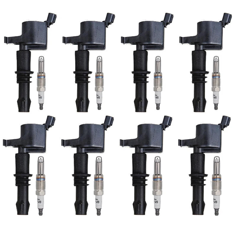 8X Ignition Coils + 8X Iridium Spark Plugs for Ford F150 V8 5.4L (2004–2008)