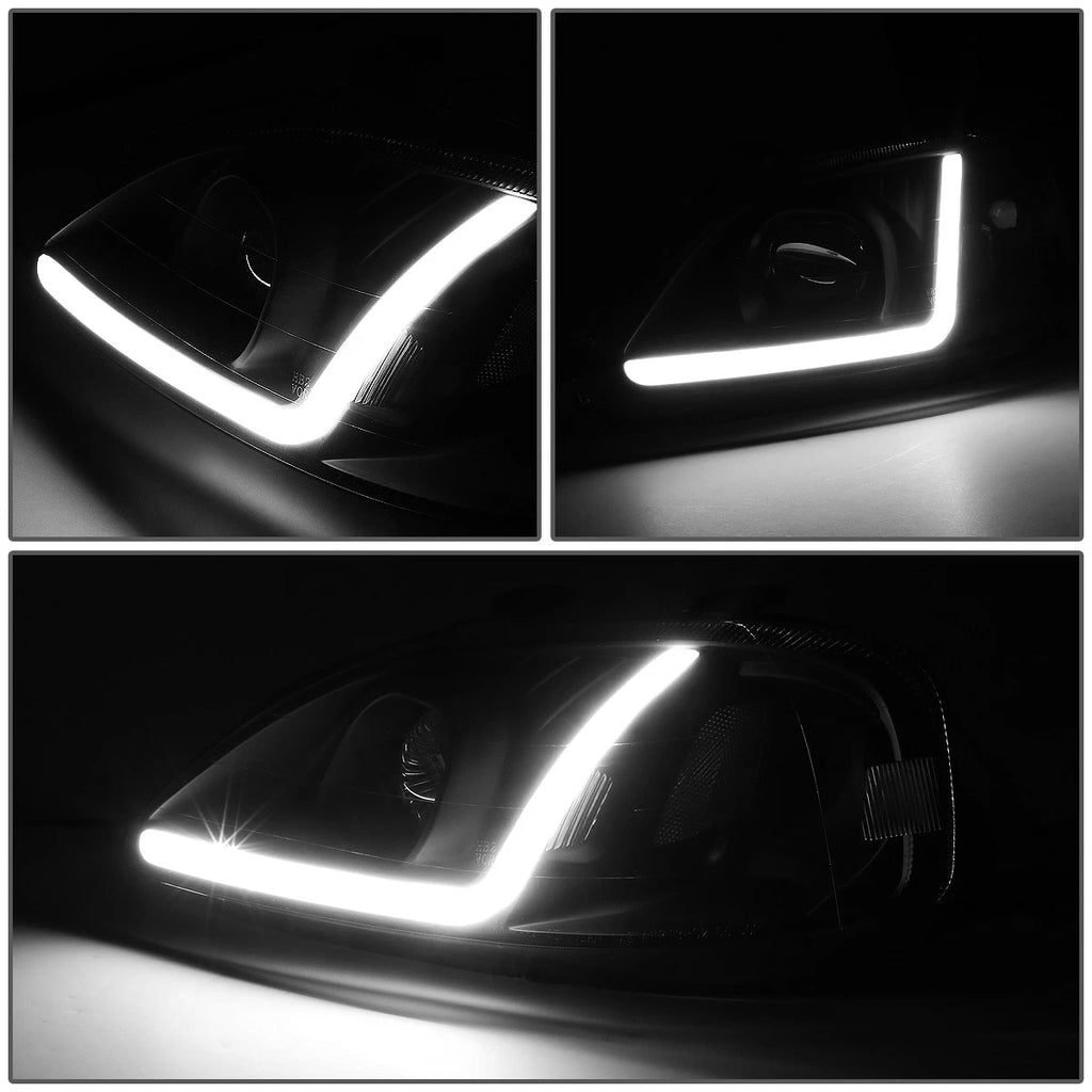 LED DRL Projector Headlight Lamps for Honda Civic (1999–2000)