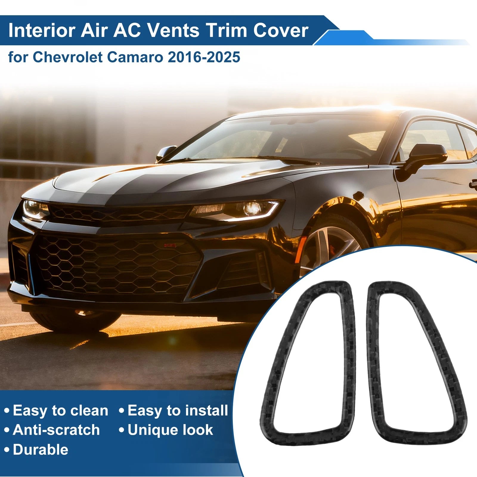 Air Condition Outlet Vent Trim Cover Frame for Chevrolet Camaro (2016–2025)