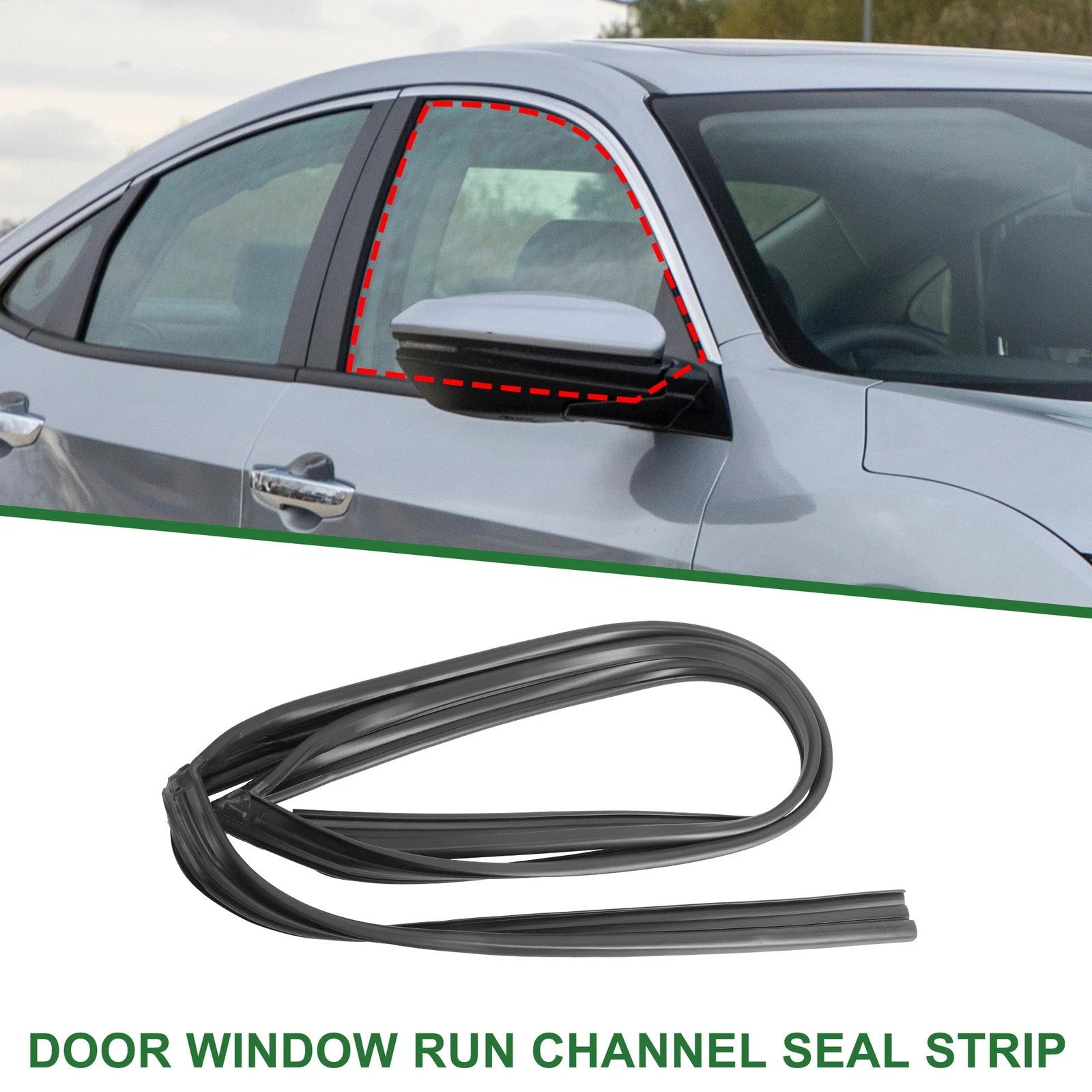 Front Right Door Window Run Channel Seal Strip for Honda Civic (No. 72235SNLT02)