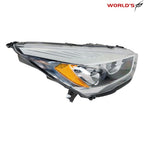 Headlight for Ford Escape (2017–2019) Halogen with LED DRL Chrome Housing Right