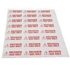 Unleaded Fuel Only Sticker for Universal Use (Weather Proof)