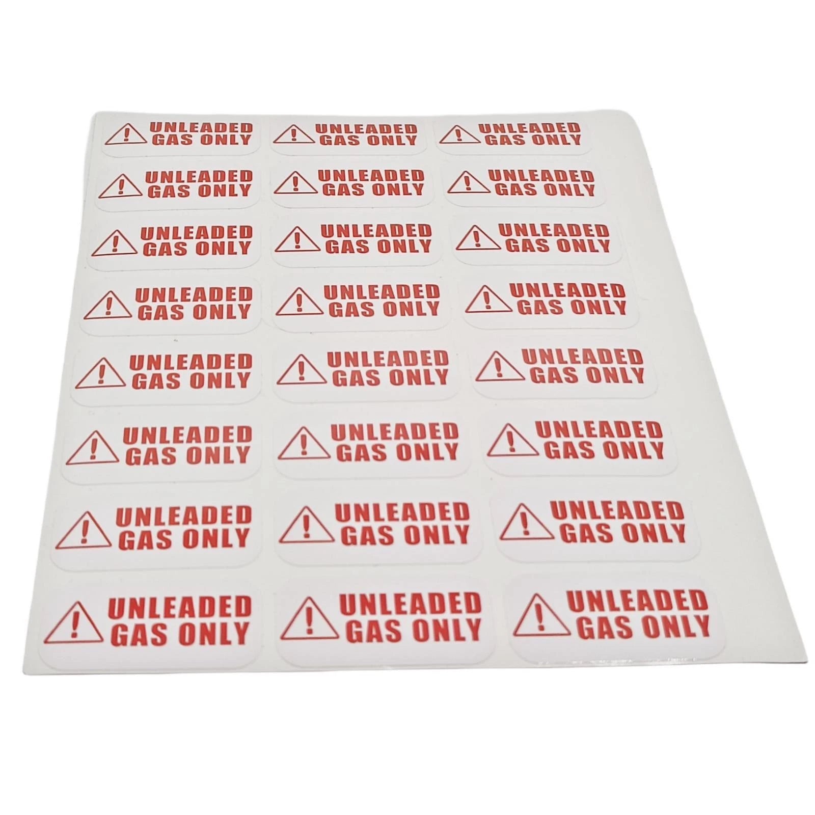 Unleaded Fuel Only Sticker for Universal Use (Weather Proof)