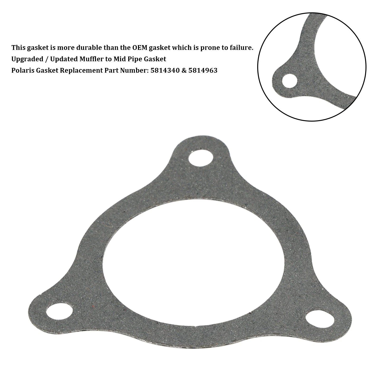 Upgraded Exhaust Gasket for Polaris RZR Turbo XP PRO (2016–2023) 5814340 5814963