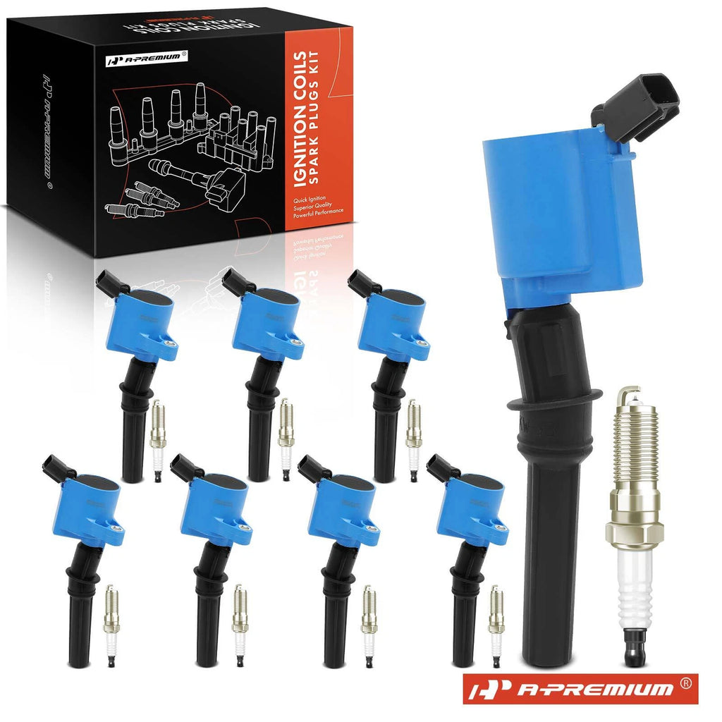 Set of 8 Ignition Coils & Iridium Spark Plugs for Ford F-150 (2001–2008)