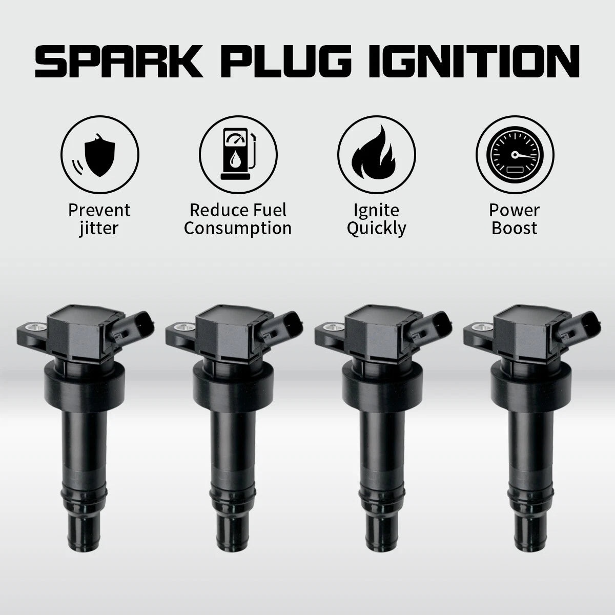 4X Ignition Coil for Hyundai Accent Veloster Kia Rio Soul (2012–2019) L4 1.6L UF-652