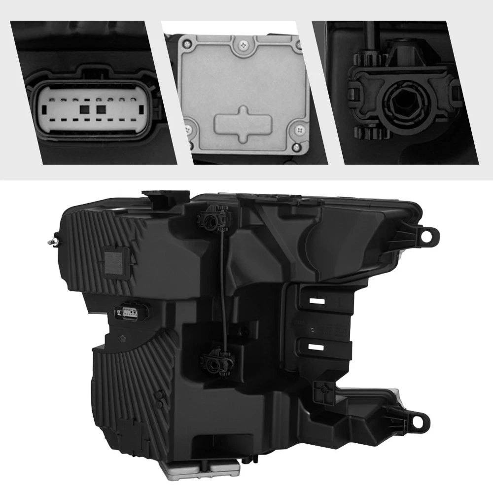 Full LED Headlight Chrome Bezel for Ford F-150 (2018–2020)