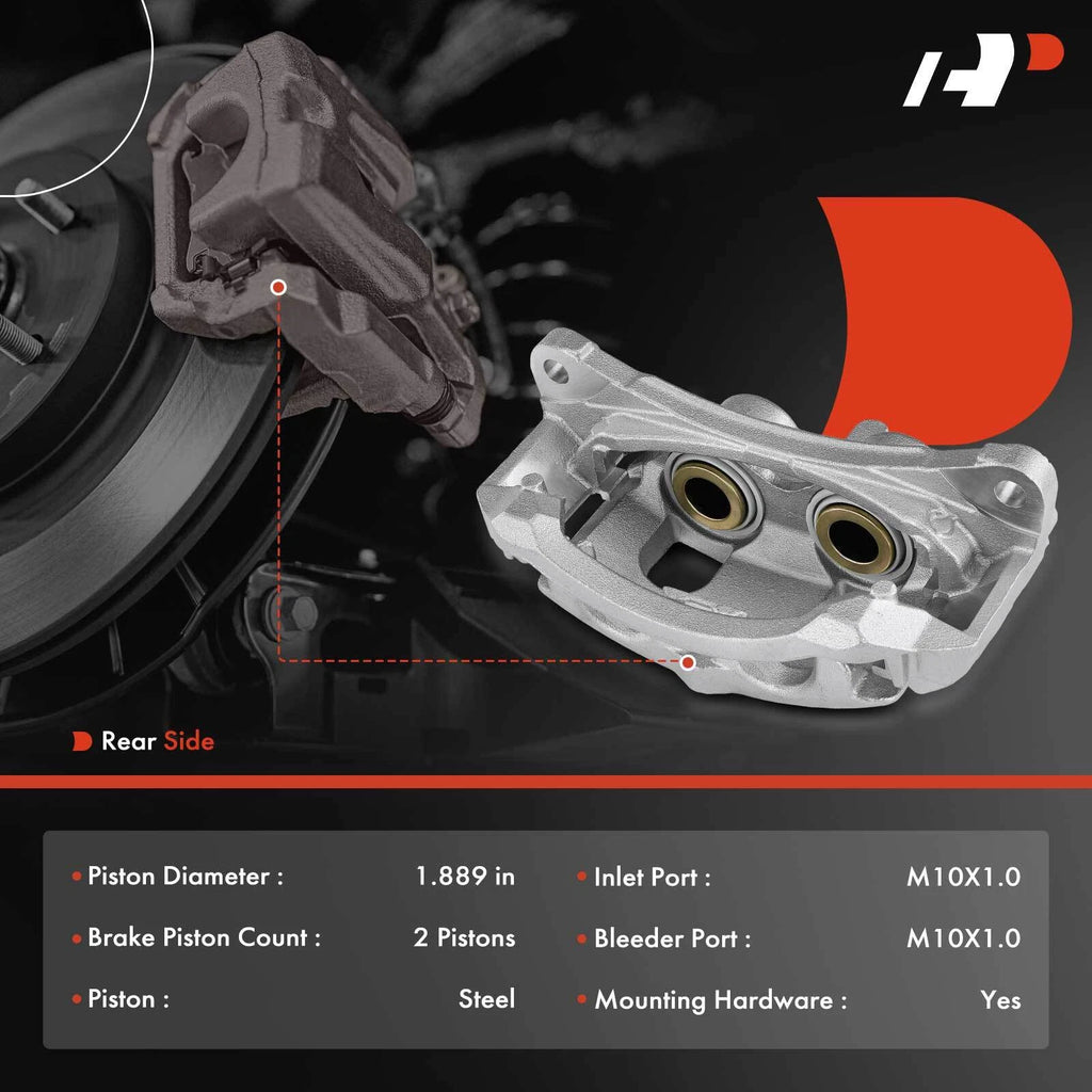 Pair Rear Brake Calipers for Chevy Silverado 2500 HD GMC Sierra 2500 (2001–2010)