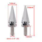 3X Silver Spike Windshield Bolts for Street Glide Electra Glide Touring (2014–2025)
