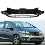 Front Bumper Grille Assembly for Honda Fit (2015–2017) ABS Chrome & Black