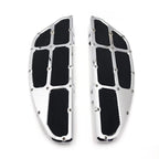 2X Aluminum Front Driver Stretched Floorboard Foot Rest for Harley Touring (1986–2016)