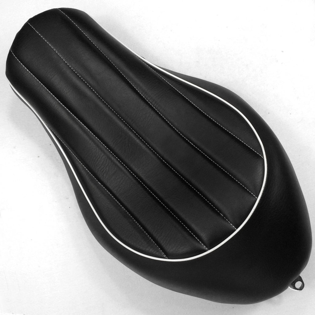 Solo Driver Vertical Stripes Leather Seat for Harley XL883N XL883L XL883X (2005–2013)