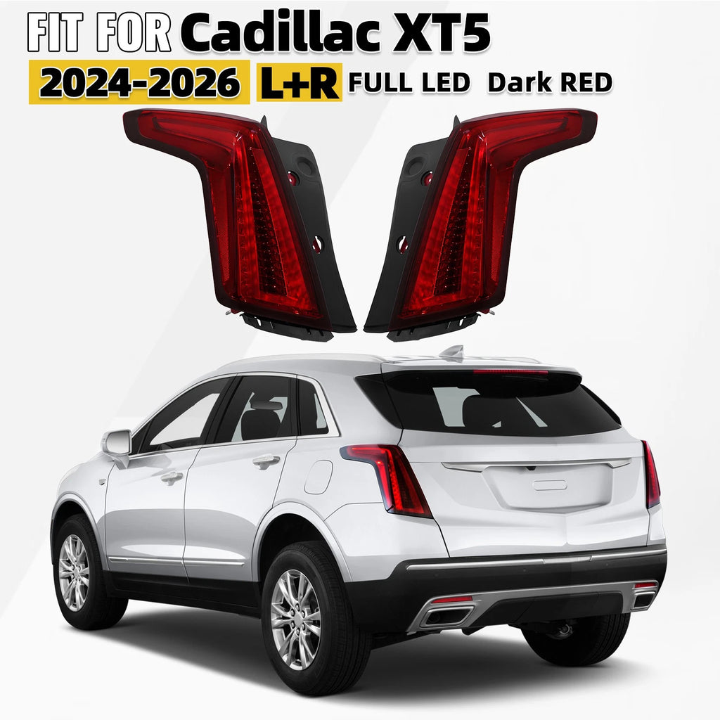 LED Tail Light Lamp Pair for Cadillac XT5 (2020–2025) Dark Red