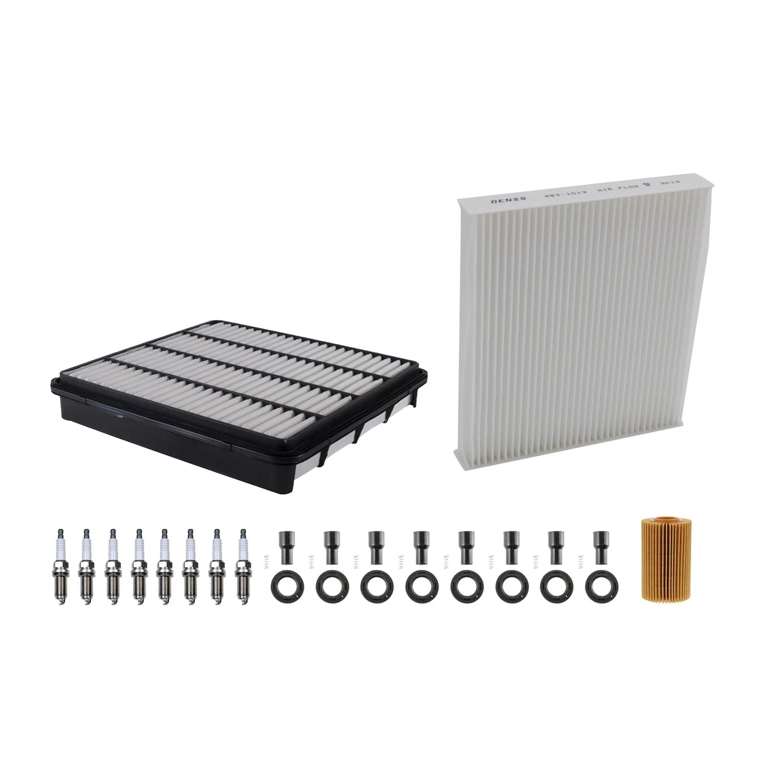 Denso Tune Up Kit 8 Spark Plugs & Boots for Land Cruiser LX570 Tundra V8 (2007–2021)