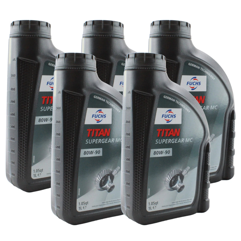 5 Liter Fuchs TITAN SUPERGEAR MC SAE 80W-90 Gear Oil for Audi BMW Ford MB