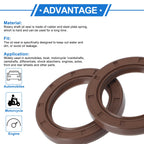 2X Oil Seal Rotary Shaft Seal FKM Rubber 38x55x7mm for [Make Model] 