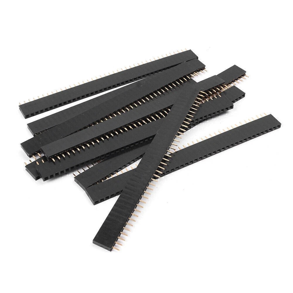 10x 2.54mm 40-Pin Single Row Female Pin Header Strip PCB Connector