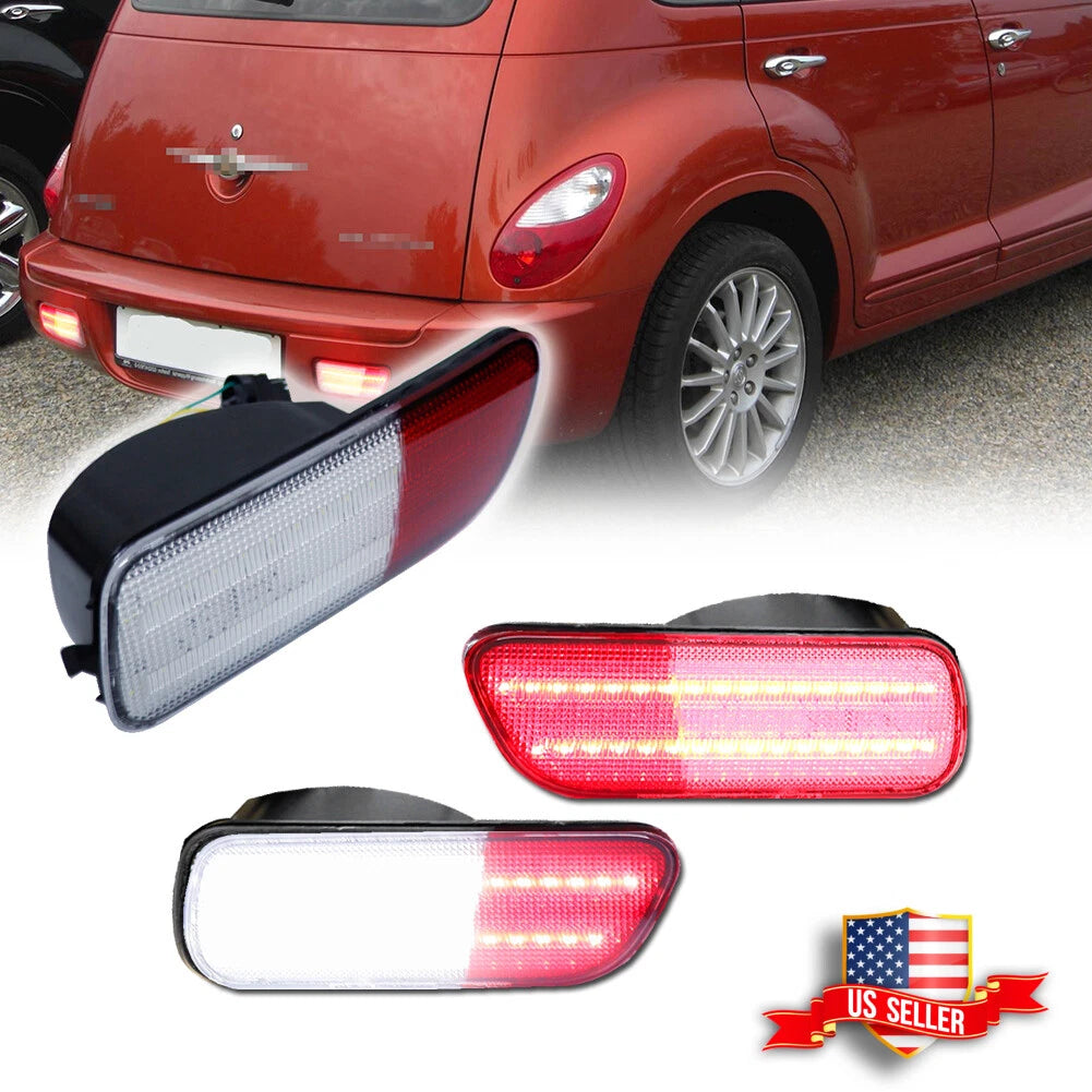 2X Euro Clear LED Tail Lights for Chrysler PT Cruiser (2006–2010)