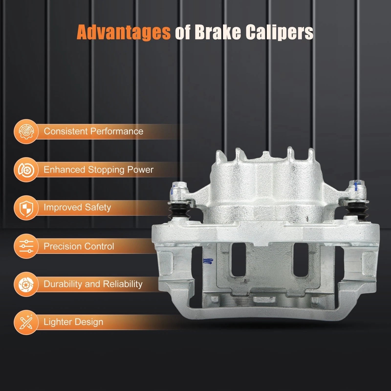 Brake Calipers with Bracket for Ford Excursion F-250 F-350 (2000–2004)