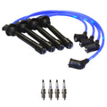 NGK Wire Set & Denso Spark Plugs Kit for Elantra Soul 2.0L L4 (2011–2016)