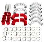 2.5" Universal Aluminum Turbo Intercooler Elbow Pipe Kit with Hose & Clamp