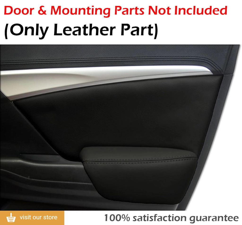 Rear Insert Door Panel Cover for Honda Civic Sedan (2012–2015) Black PVC Leather