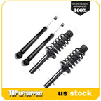 Set of 4 Complete Strut Assemblies and Rear Shock Absorbers for VW Beetle Jetta Golf
