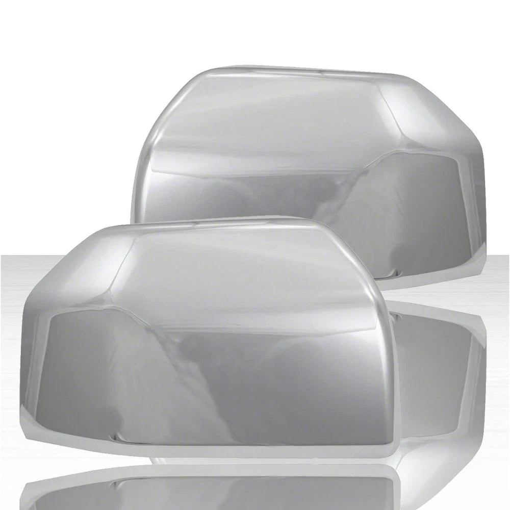 Set of 2 Replacement Mirror Covers for 2015-2020 Ford F-150 - Chrome