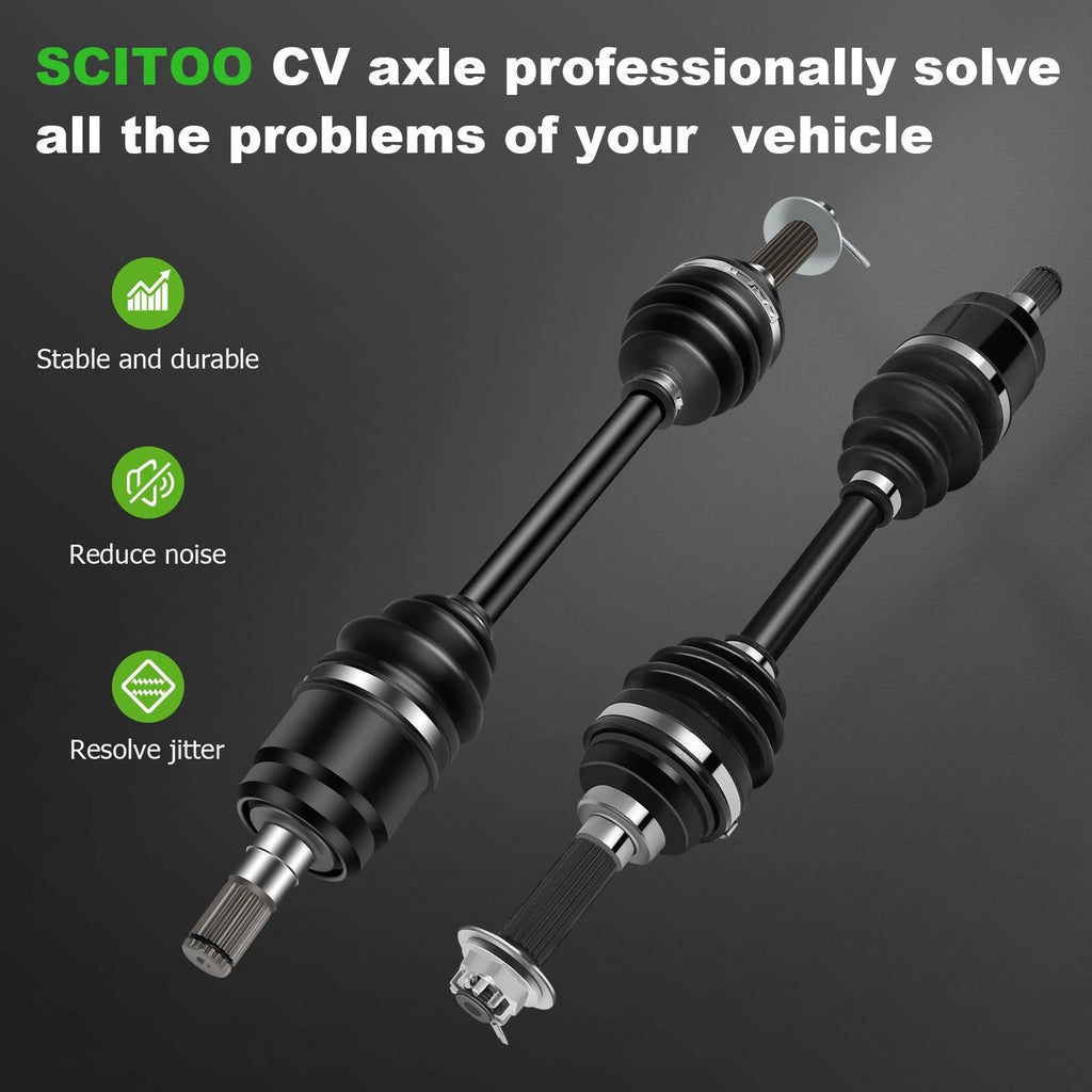 Pair Front Complete CV Axles Drive Shaft for Suzuki King Quad 400 (2008–2017)