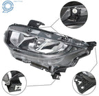 Headlight for Honda Civic (2016-2018) Halogen Projector Chrome Housing Left