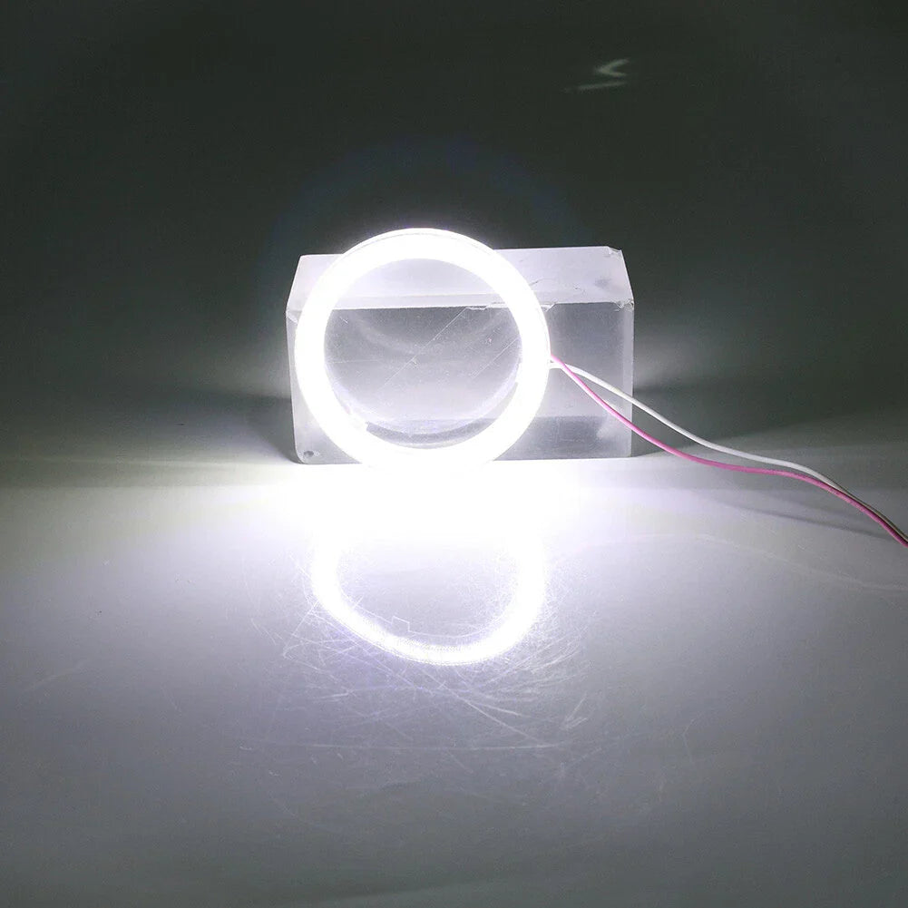 70MM LED Halo Ring Fog Headlights for Universal Car 12V