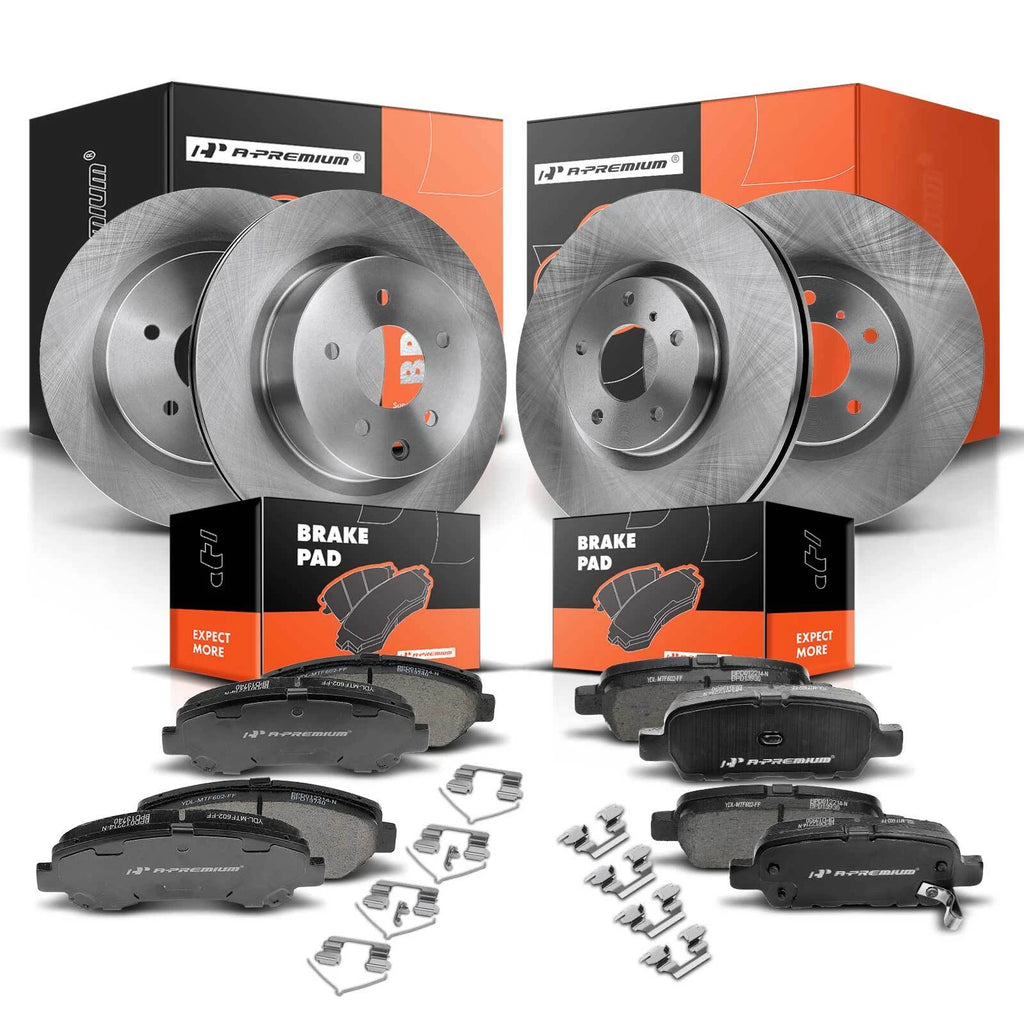 Set of 4 Disc Brake Rotors & Ceramic Pads for Nissan Maxima (2009–2017)