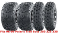 Set of 4 WANDA ATV Tires 23x7-10 & 22x11-10 for Polaris Trail Boss 250 325 330 (1996–2009)