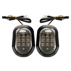 2X Flush Mount Turn Signal Amber 9 LED Indicator Light Universal