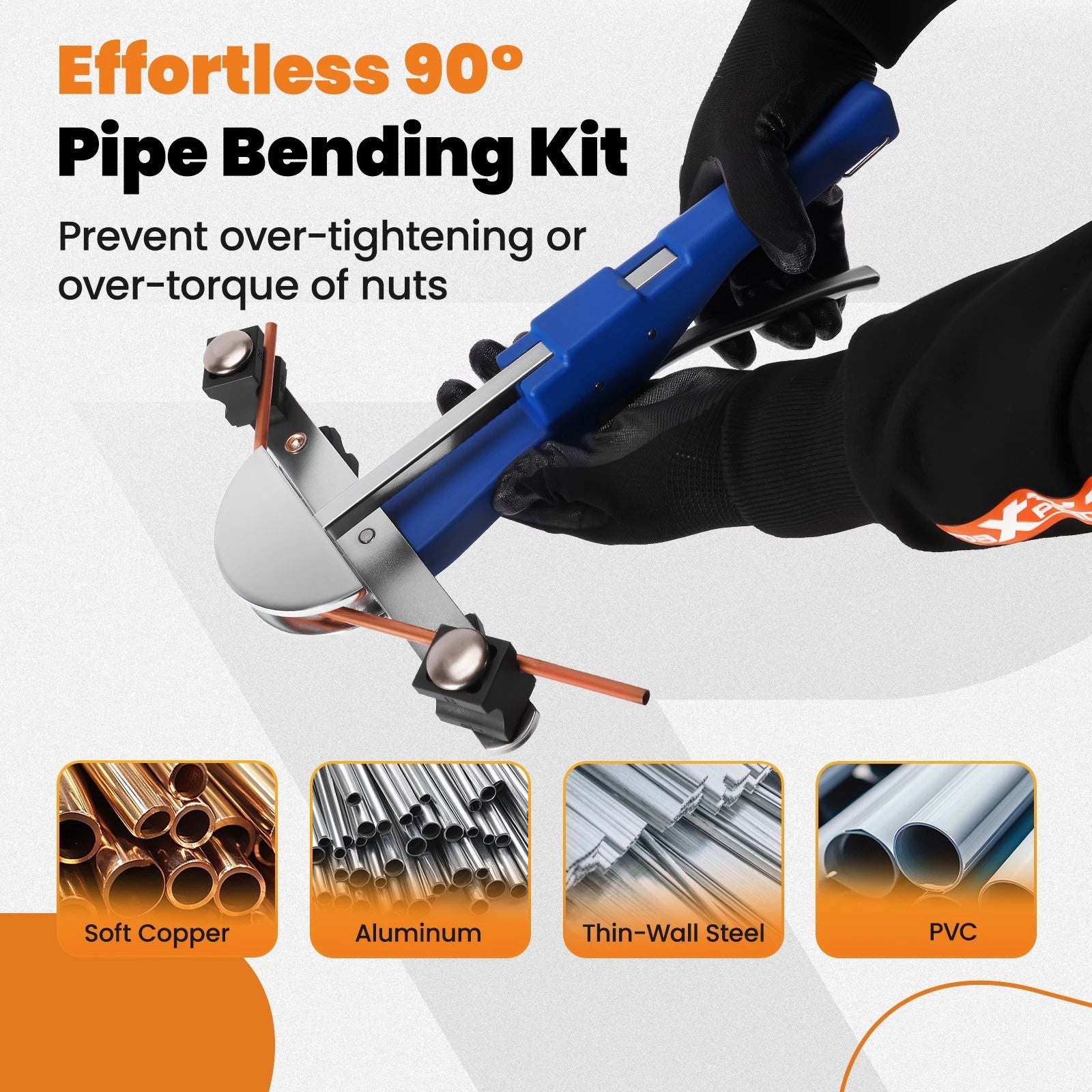 Tube Bender Kit for Automotive Tubing (1/4" to 7/8")