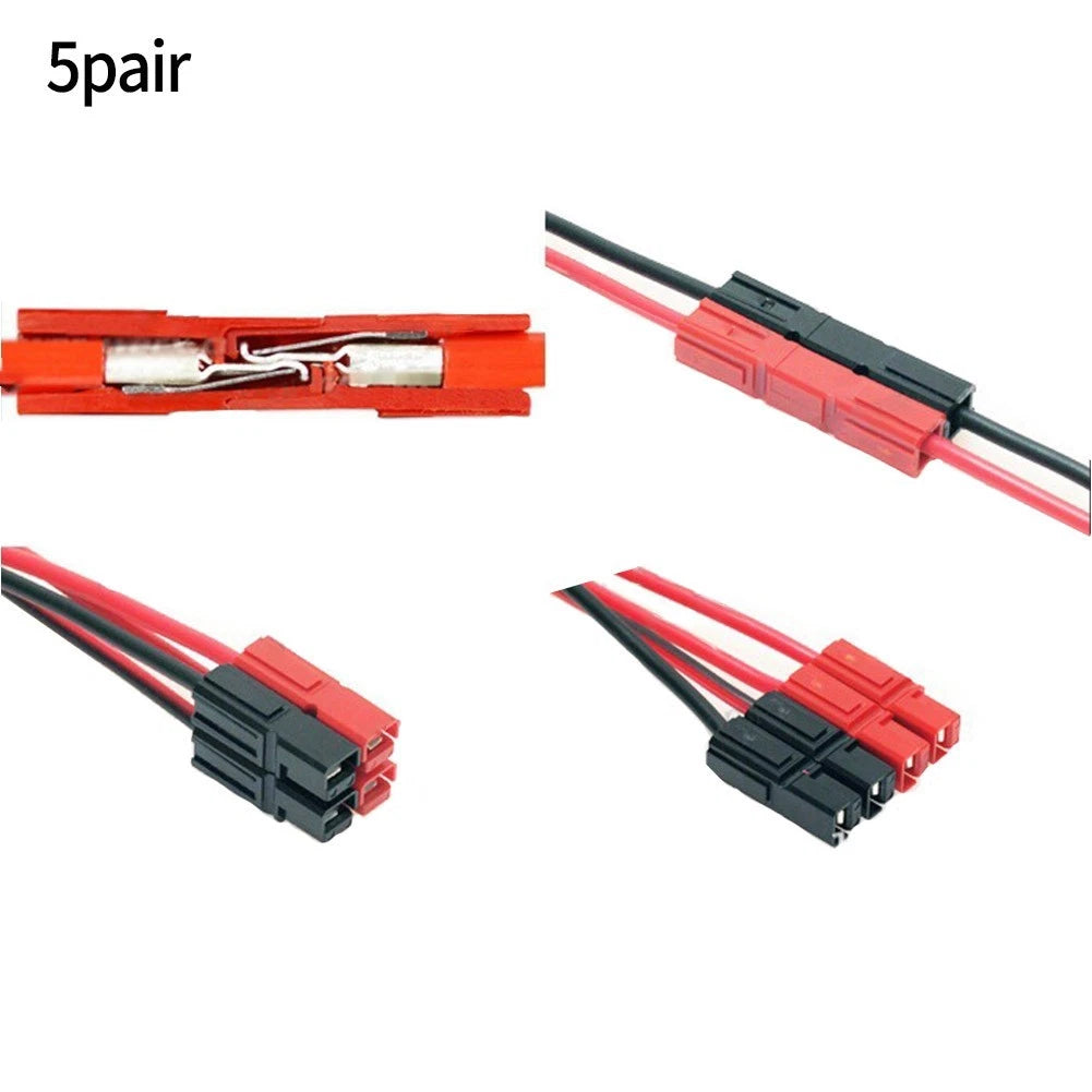 Marine Power Connector with Rubber Boot 5 Pairs 1545 Amp 600V