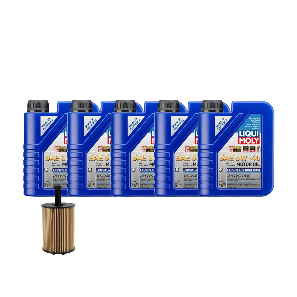 5L Liqui Moly Leichtlauf 5W-40 Oil Change Kit for Audi 2.0/3.6L (2000–2023)