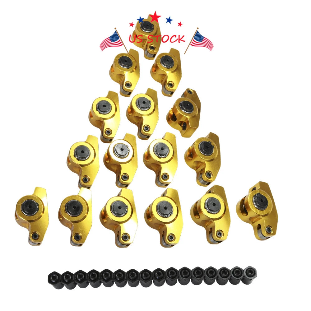 Set of 16 Roller Rocker Arms for Ford SB 289 302 351 (1962–1997)