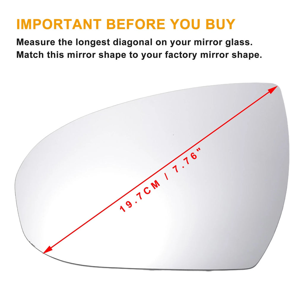 Left Side White Mirror Glass for Hyundai Tucson (Non-heated)
