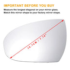 Left Side White Mirror Glass for Hyundai Tucson (Non-heated)